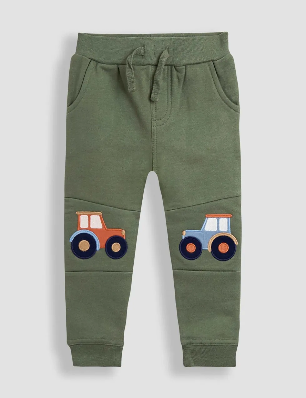 2 Pack Cotton-Rich Tractor Applique Joggers (6 Mths-7 Yrs)