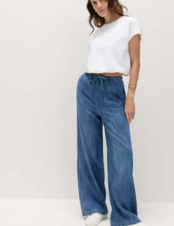 2 Pack Denim Pull On Wide Leg Jeans