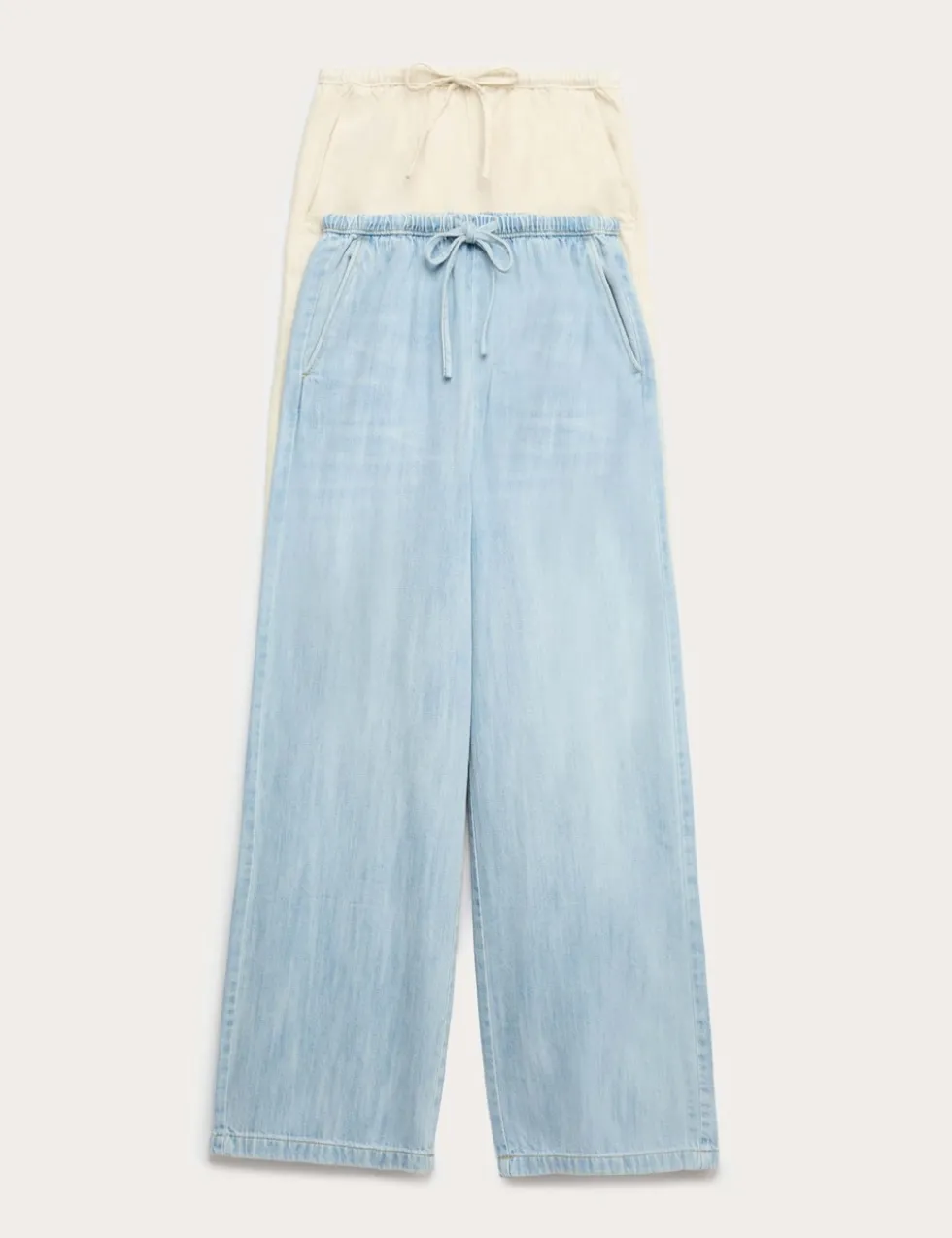 2 Pack Denim Pull On Wide Leg Jeans