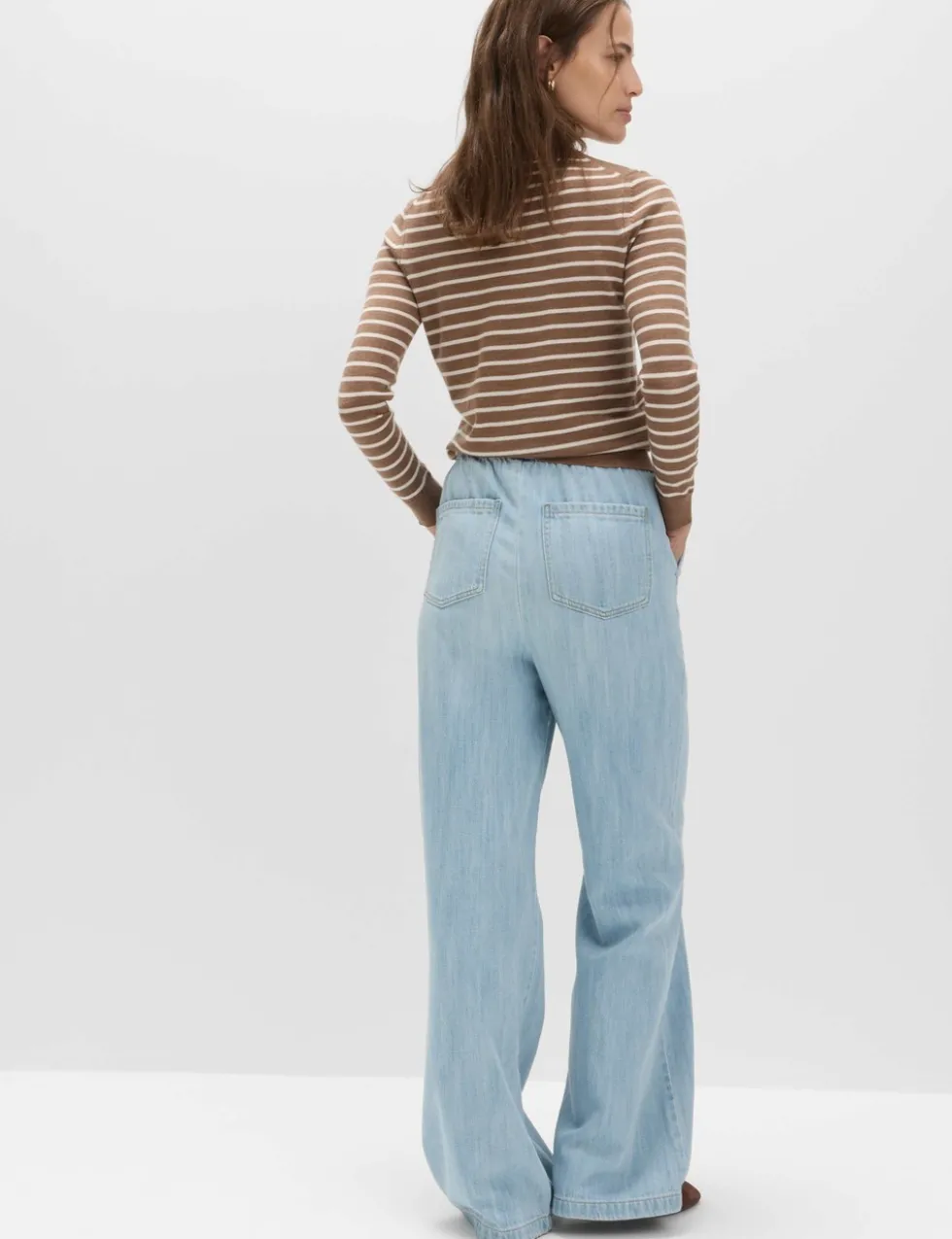 2 Pack Denim Pull On Wide Leg Jeans