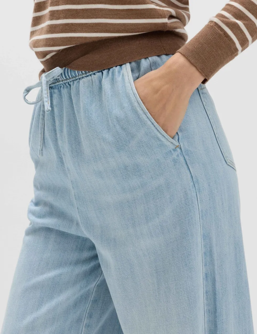 2 Pack Denim Pull On Wide Leg Jeans