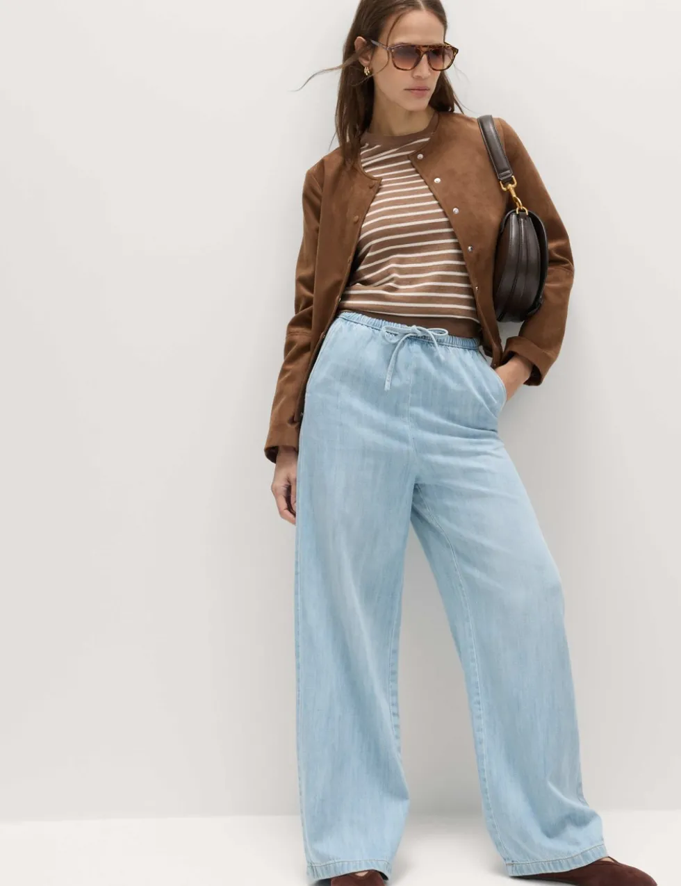 2 Pack Denim Pull On Wide Leg Jeans