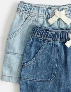 2 Pack Denim Shorts (0-3 Yrs)