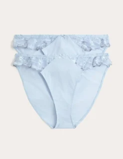 2 Pack Embrace High Leg Knickers