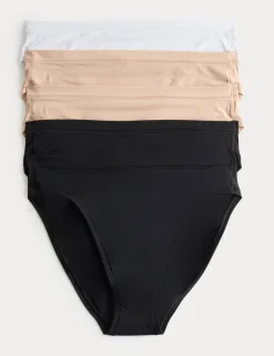 5 Pack Flexifit™ Modal Rich High Leg Knickers