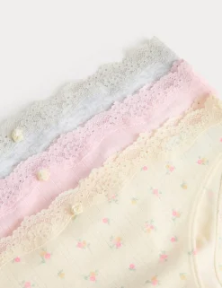 3 Pack Floral Pointelle Brazilian Knickers