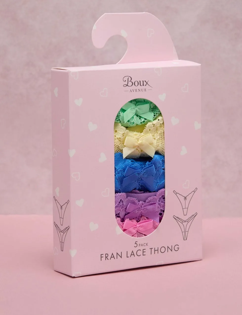 5 Pack Fran Lace Thongs