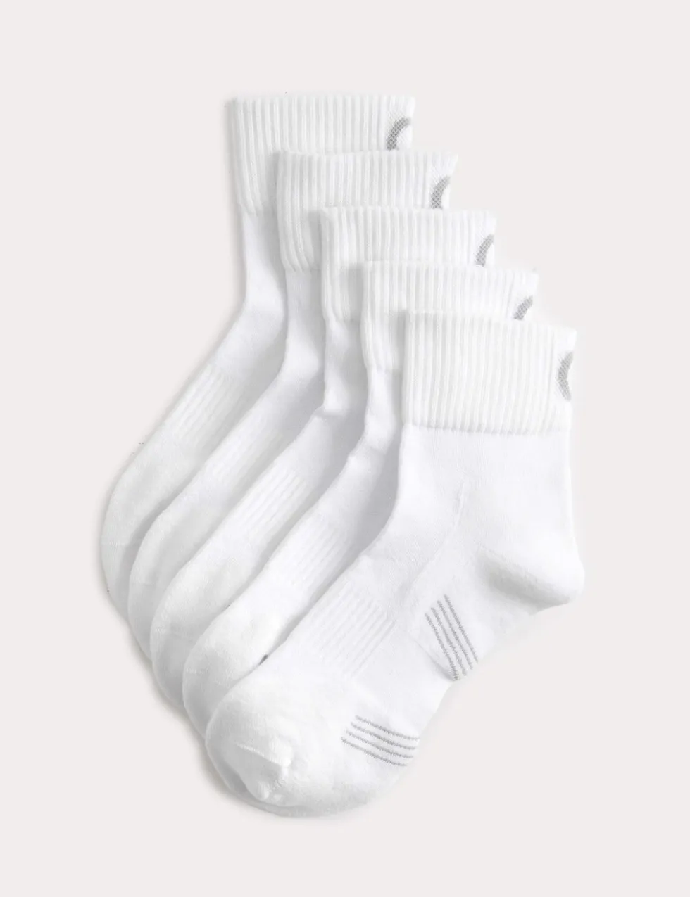 5 Pack Freshfeet Cushioned Cotton Rich Quarter Liner Sport Socks