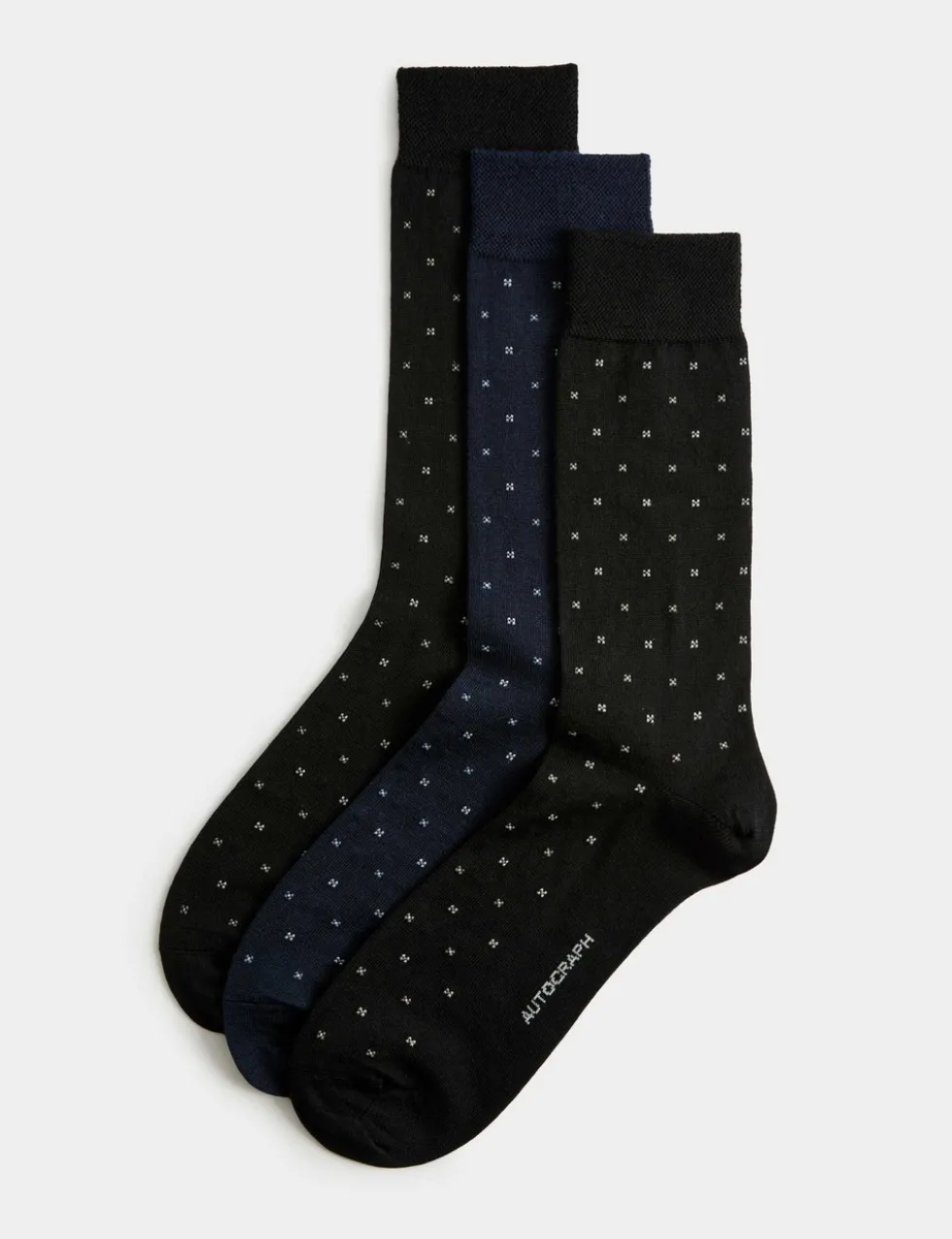 3 Pack Geometric Merino Wool Blend Socks