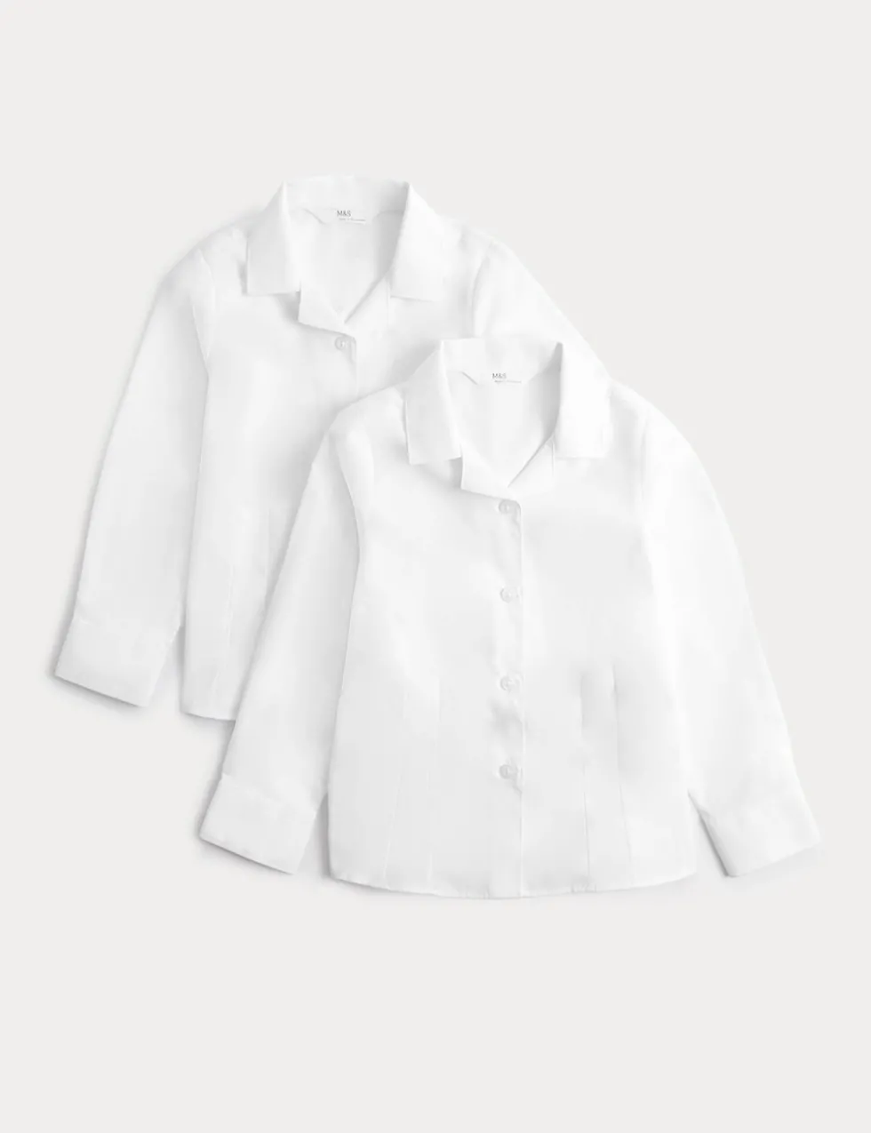 2 Pack Girls' Cotton Blend School Blouses (2-18 Yrs)