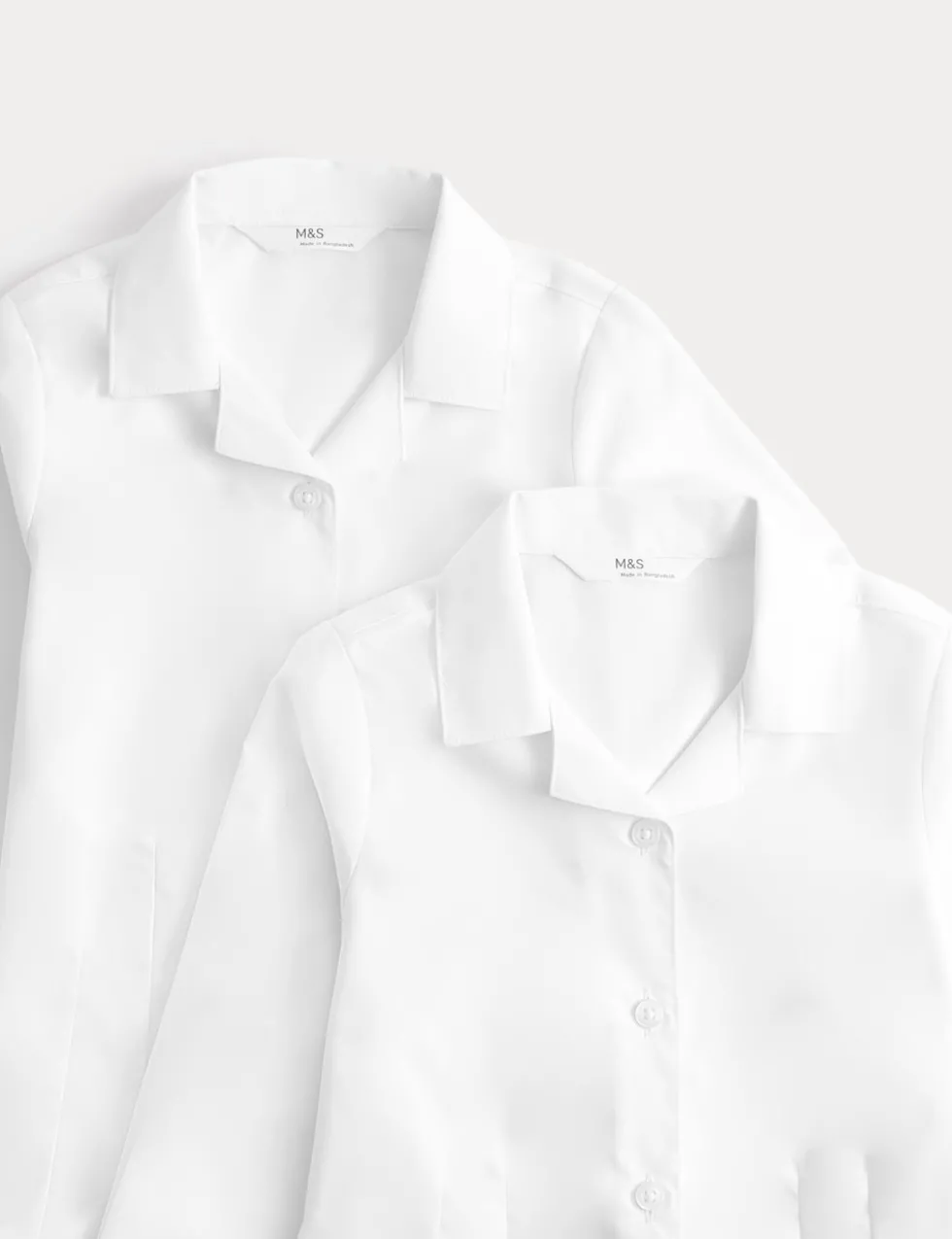 2 Pack Girls' Cotton Blend School Blouses (2-18 Yrs)