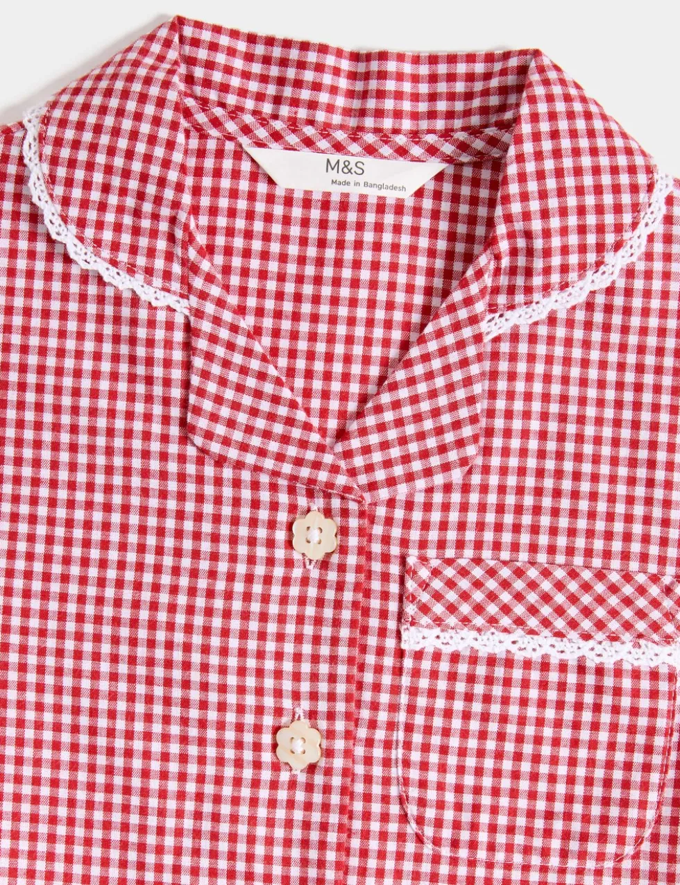 2 Pack Girls' Cotton Rich School Dresses (2-14 Yrs)