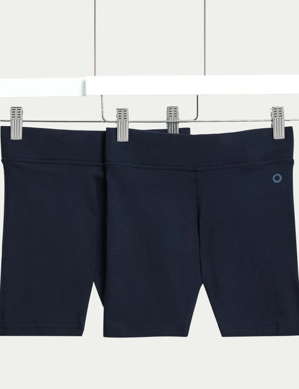 2 Pack Girls' Cotton Rich School Cycling Shorts (2-16 Yrs)