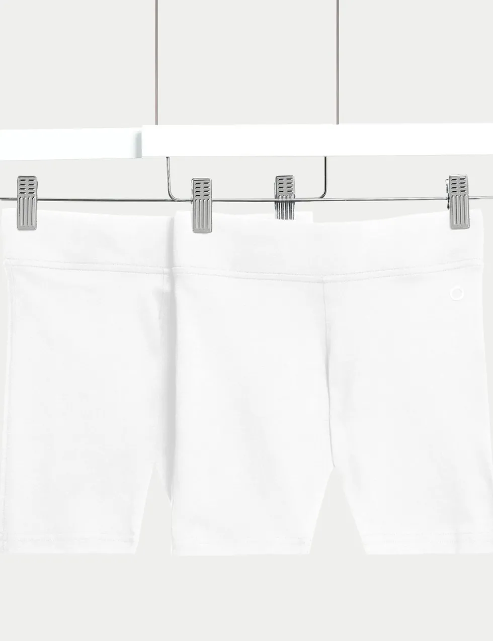 2 Pack Girls' Cotton Rich School Cycling Shorts (2-16 Yrs)