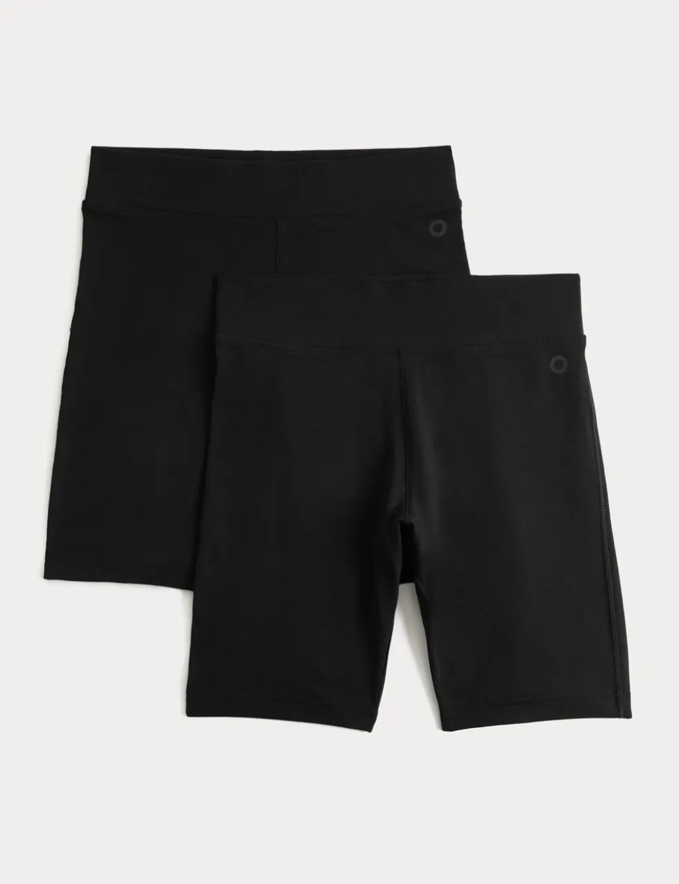 2 Pack Girls' Cotton Rich School Cycling Shorts (2-16 Yrs)
