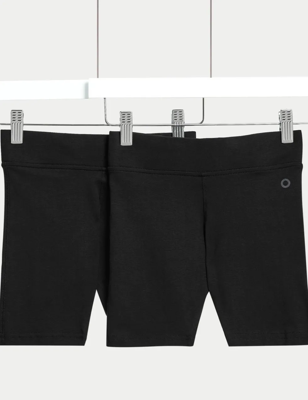 2 Pack Girls' Cotton Rich School Cycling Shorts (2-16 Yrs)