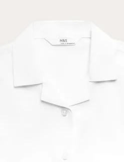2 Pack Girls' Easy Iron Revere School Shirts (2-16 Yrs)