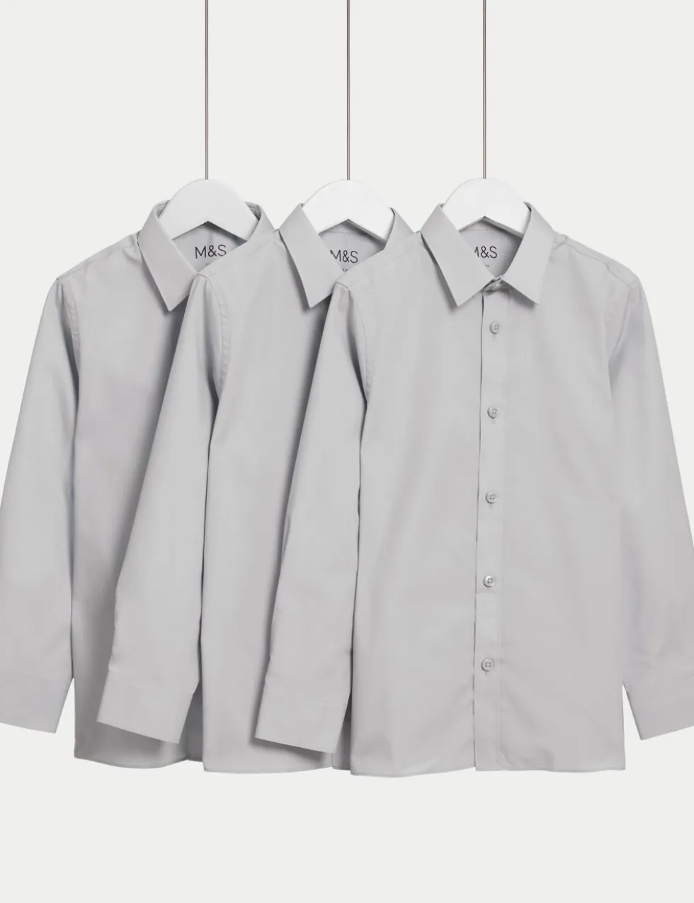 3 Pack Girls' Easy Iron School Shirts (2-16 Yrs)