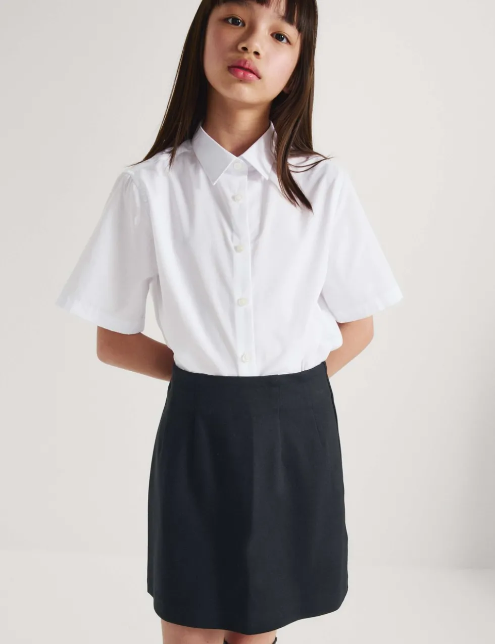 3 Pack Girls' Easy Iron School Shirts (2-16 Yrs)