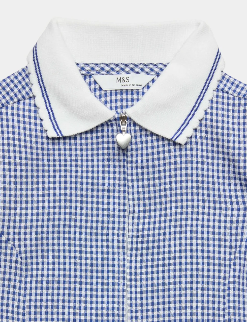 2 Pack Girls' Gingham School Dress (2-14 Yrs)
