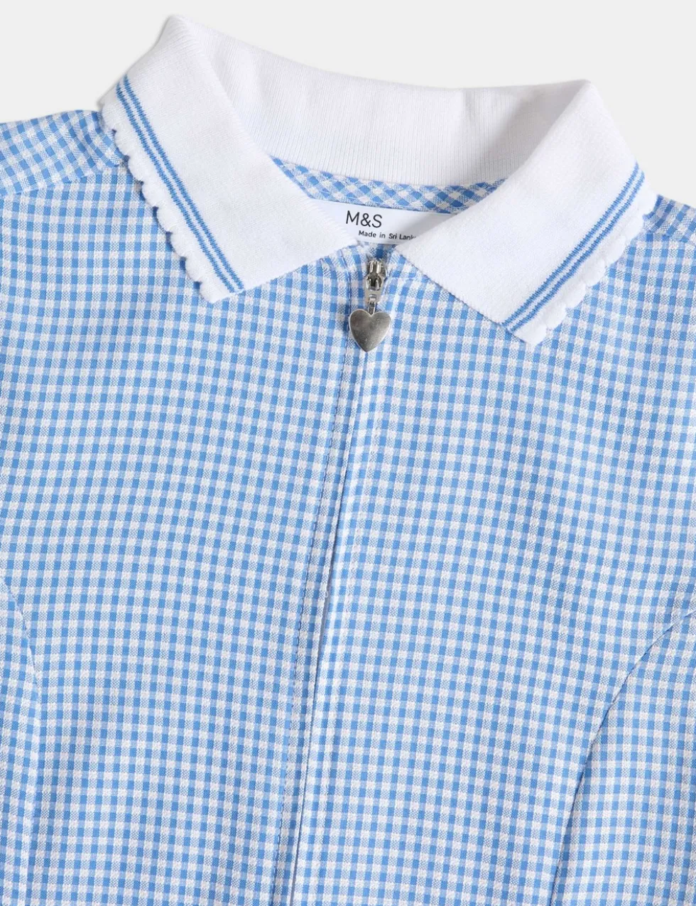 2 Pack Girls' Gingham School Dress (2-14 Yrs)
