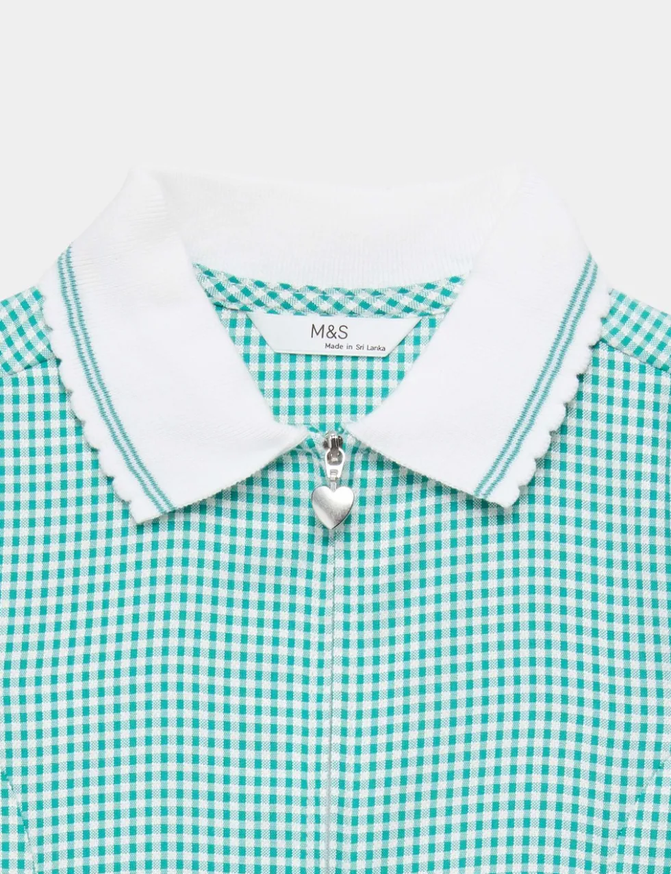 2 Pack Girls' Gingham School Dress (2-14 Yrs)