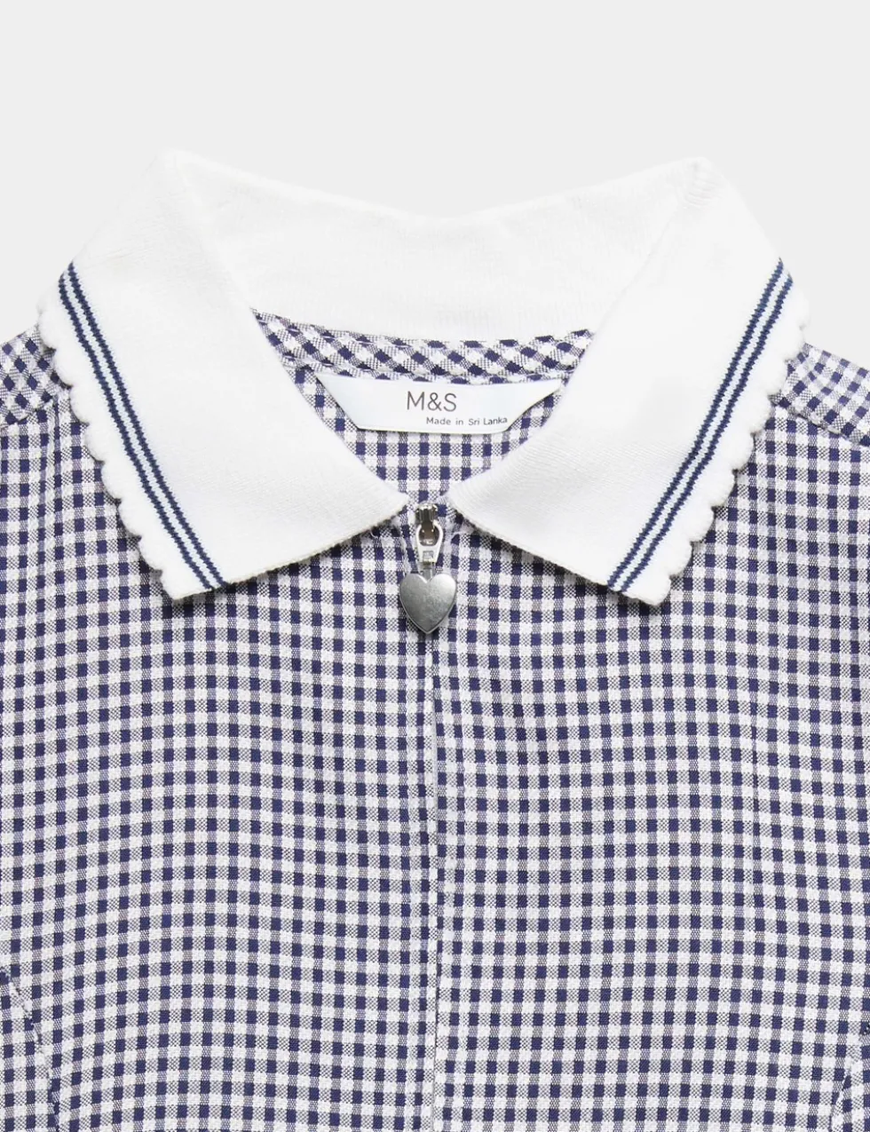 2 Pack Girls' Gingham School Dress (2-14 Yrs)