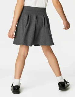 2 Pack Girls' Jersey Bow School Skirts (2-14 Yrs)