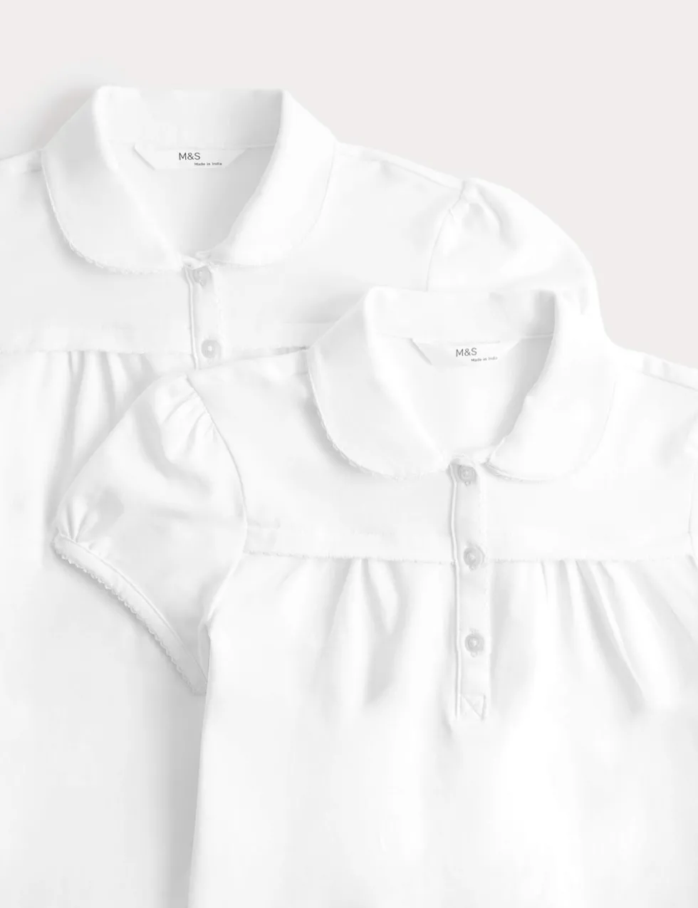 2 Pack Girls' Jersey School Polo Shirts (2-18 Yrs)