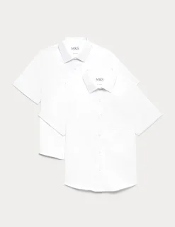 2 Pack Girls' Non-Iron School Shirts (2-18 Yrs)