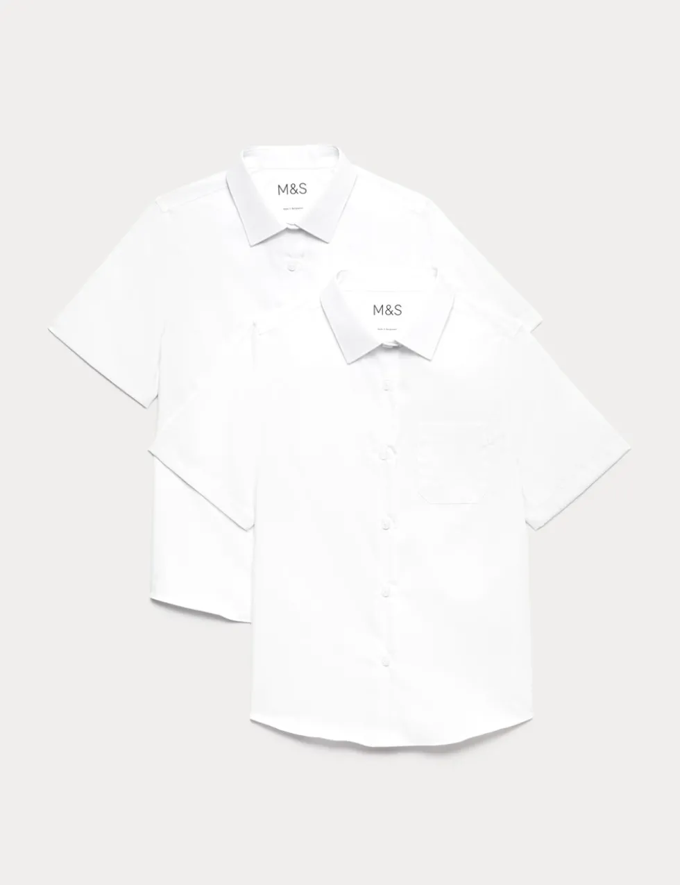 2 Pack Girls' Non-Iron School Shirts (2-18 Yrs)