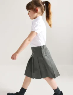 2 Pack Girls' Pleated School Skirts (2-18 Yrs)