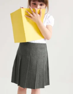 2 Pack Girls' Pleated School Skirts (2-18 Yrs)