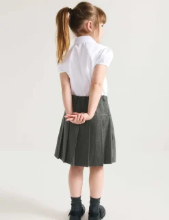 2 Pack Girls' Pleated School Skirts (2-18 Yrs)
