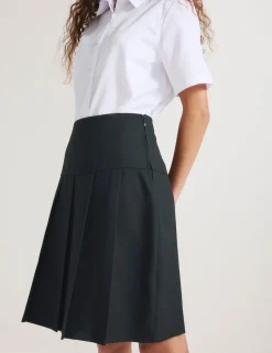 2 Pack Girls' Pleated School Skirts (2-18 Yrs)