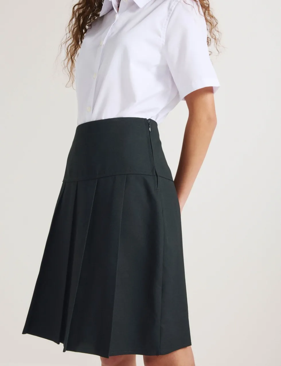 2 Pack Girls' Pleated School Skirts (2-18 Yrs)