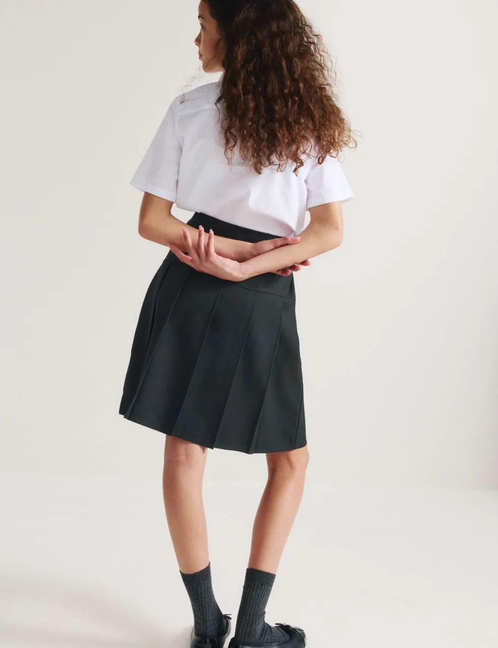 2 Pack Girls' Pleated School Skirts (2-18 Yrs)