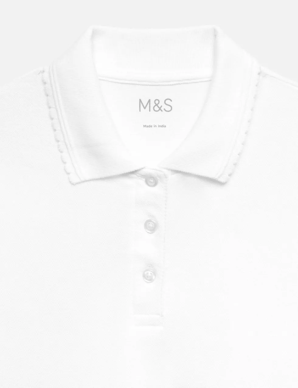 3 Pack Girls' Pure Cotton Regular Fit Stainaway Polo Shirt (2-18 Yrs)