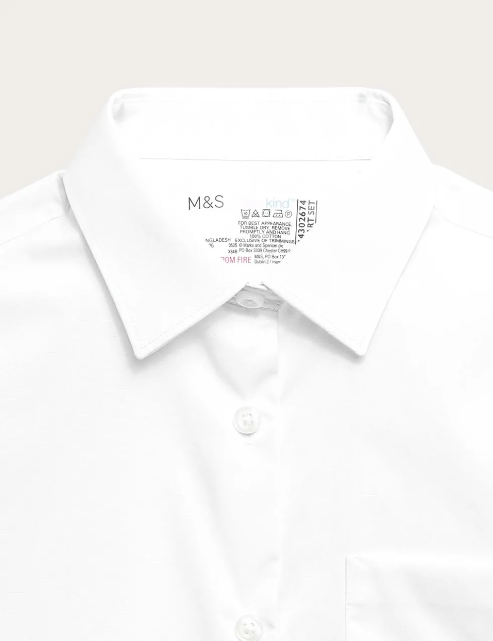 2 Pack Girls’ Regular Fit Cotton School Shirts (2-18 Yrs)