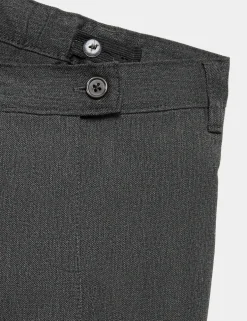 2 Pack Girls' Regular Leg Slim Waist School Trousers