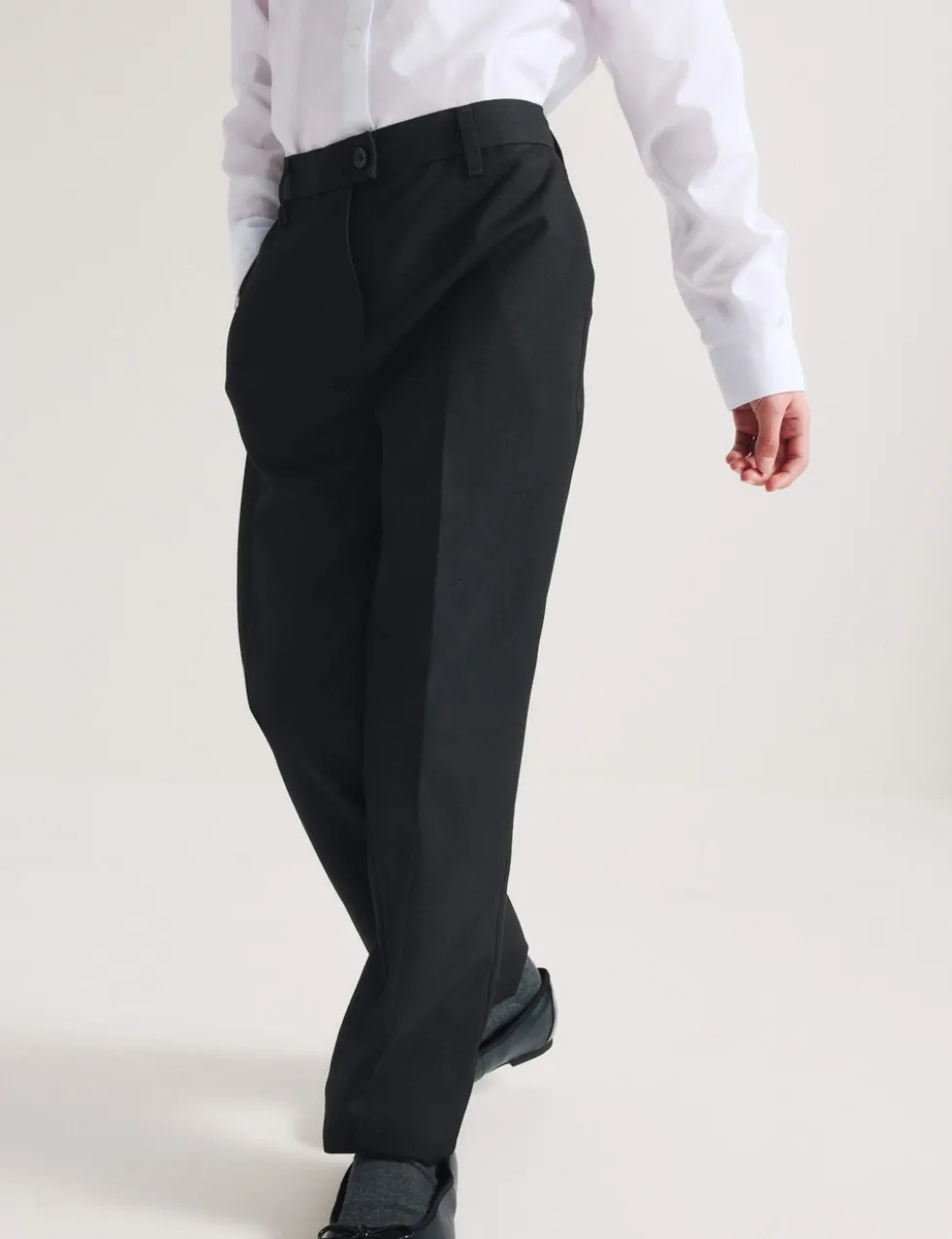2 Pack Girls Regular Leg Trousers (2-18 Yrs)