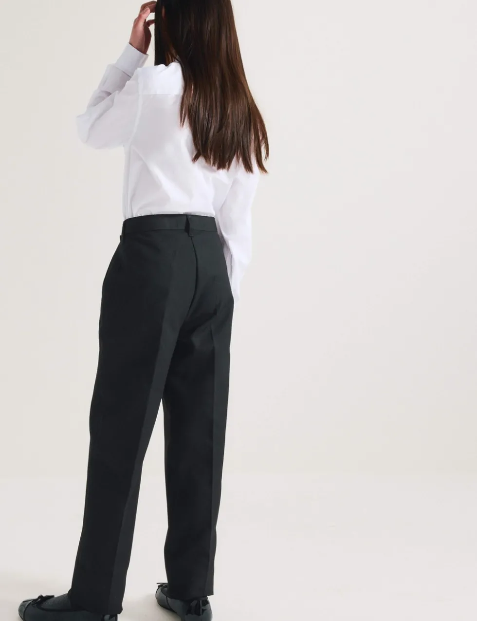 2 Pack Girls Regular Leg Trousers (2-18 Yrs)