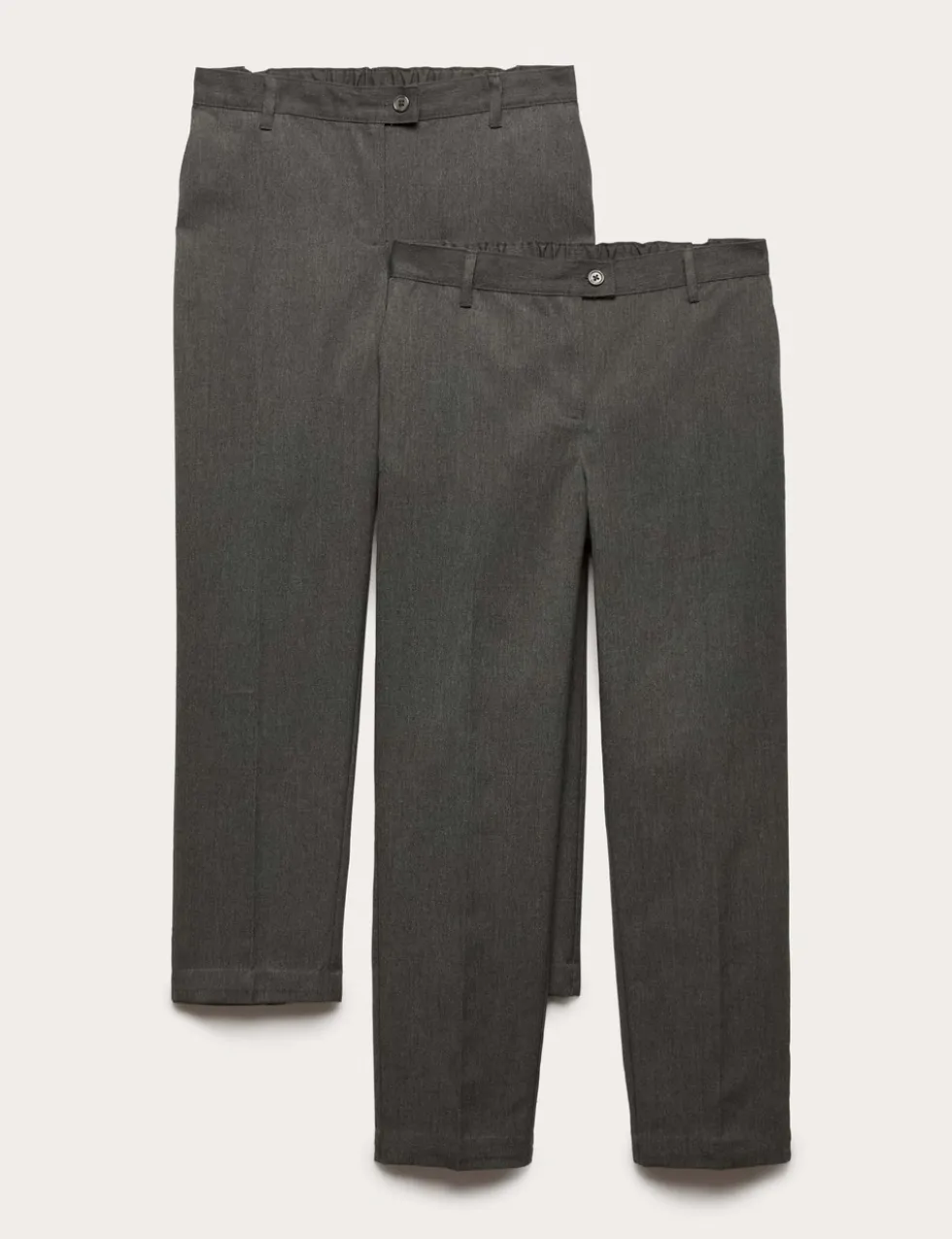 2 Pack Girls Regular Leg Trousers (2-18 Yrs)