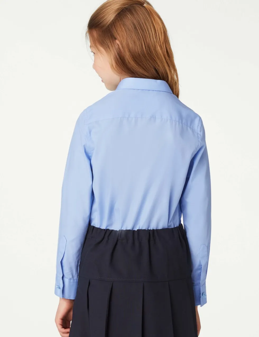 3 Pack Girls' Slim Fit Easy Iron School Shirts (2-16 Yrs)