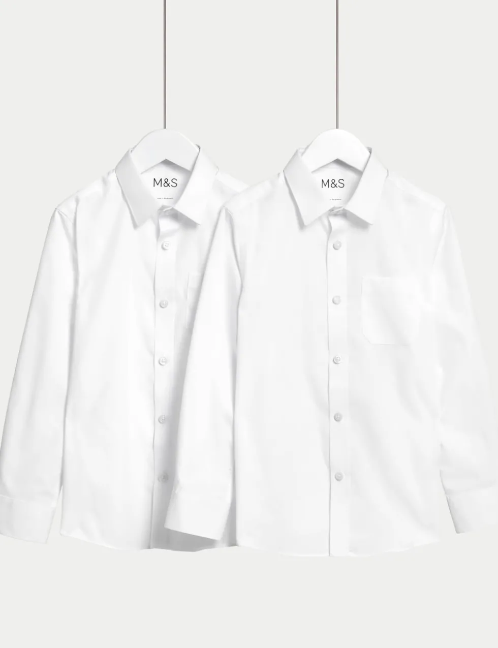 2 Pack Girls' Slim Fit Non-Iron School Shirts (2-18 Yrs)