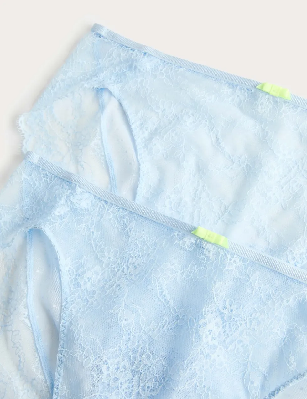 2 Pack Ida Lace High Waisted High Leg Knickers