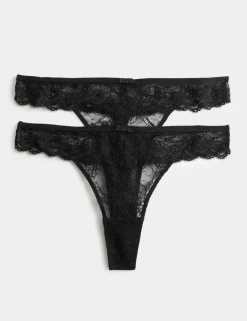 2 Pack Ida Lace Thongs