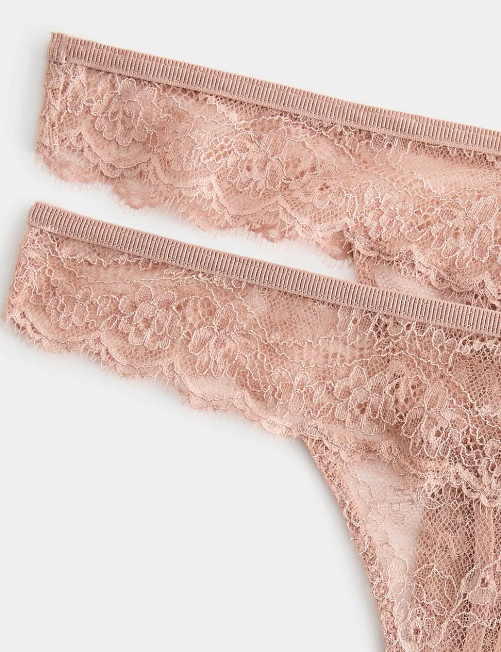 2 Pack Ida Lace Thongs