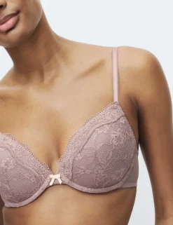 2 Pack Jasmine Lace Wired Plunge Bras (A-E)