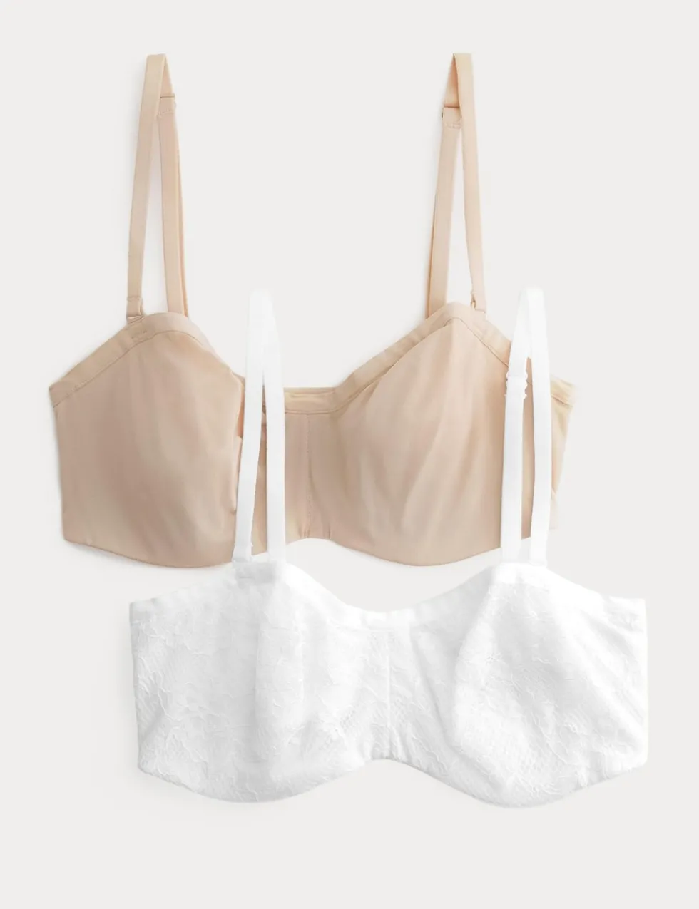 2 Pack Jasmine Lace Wired Strapless Bras (A-E)